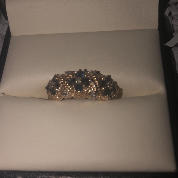 10k Yg With blue Topaz Sz 9 178974 - Picture 2 of 2